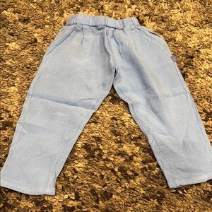 Della Blue Linen Kid Pants mon coeur